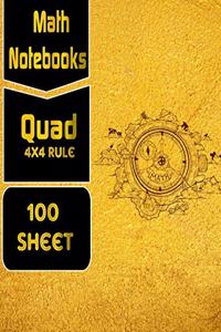 math notebooks quad 4x4 rule, 100 sheets