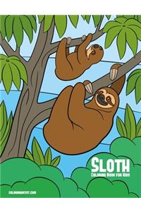 Sloth Coloring Book for Kids