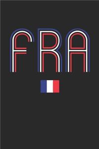 Vintage France Notebook - France Diary - Retro French Flag Journal - France Gifts