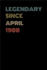Legendary Since April 1988 - Birthday Gift For 31 Year Old Men and Women Born in April 1988