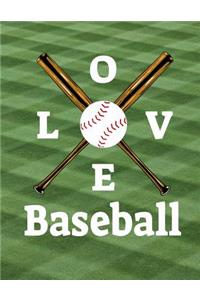Baseball I Love Baseball Notebook