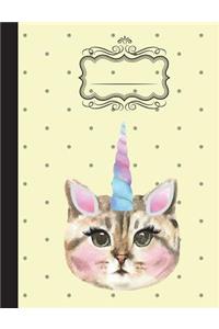 Caticorn Composition Notebook - Wide Ruled