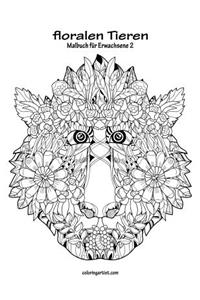 Malbuch mit floralen Tieren für Erwachsene 2