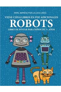 Libro de pintar para niños de 7+ años (Robots)