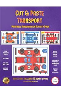 Printable Kindergarten Activity Book (Cut and Paste Transport)