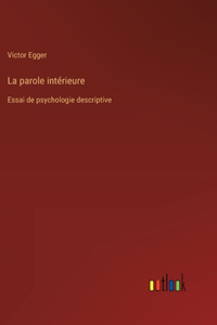 parole intérieure: Essai de psychologie descriptive