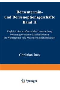 Börsentermin- Und Börsenoptionsgeschäfte