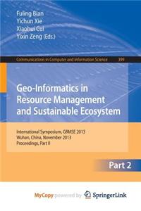 Geo-Informatics in Resource Management and Sustainable Ecosystem