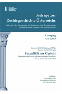 Beitrage Zur Rechtsgeschichte Osterreichs 8. Jahrgang Heft 1/2019