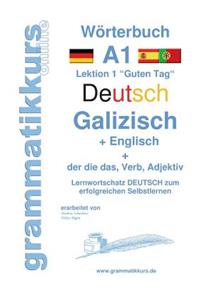 Wörterbuch Deutsch - Galizisch - Englisch Niveau A1