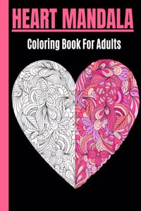 Heart Mandala Coloring Book For Adults