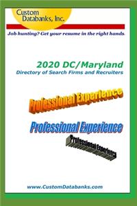 2020 DC/Maryland Directory of Search Firms and Recruiters