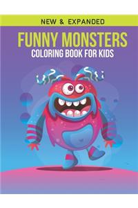 Funny Monsters Coloring Book For Kids