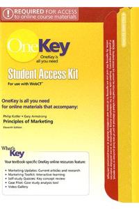 OneKey WebCT, Student Access Kit, Principles of Marketing