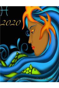 2020- Understanding Beautiful Pisces 2019-2020 18 Month Academic Year Monthly Planner