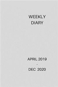 Weekly Diary April 2019-Dec 2020