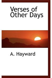 Verses of Other Days