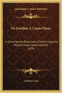 De Fontibus A Cassio Dione