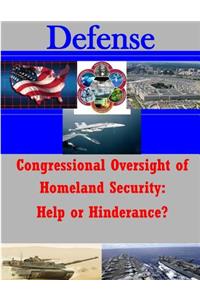 Congressional Oversight of Homeland Security