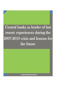 Central banks as lender of last resort