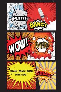 Comic Books for Kids: Large Print 8.5 by 11 Over 100 Page - Blank Comic Book 6 Panel Stagger Jagged - Drawing Your Own Comic Book Journal No