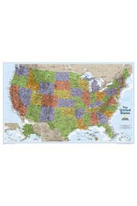 National Geographic United States Wall Map - Explorer - Laminated (32 X 20.25 In)