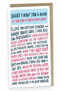 Em & Friends Your Time On Earth Empathy Card