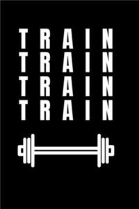 Train Hard - GYM LOG Notebook