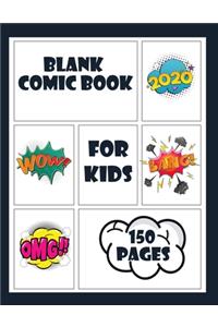 Blank Comic Book for Kids 150 pages