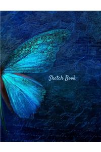 Sketch Book: Cute Butterfly Themed Personalized Artist Sketchbook For Drawing and Creative Doodling