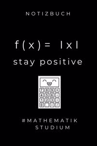 Notizbuch F(x) = I X I Stay Positive #mathematik Studium