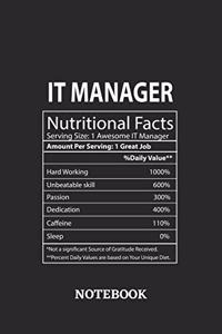 Nutritional Facts IT Manager Awesome Notebook