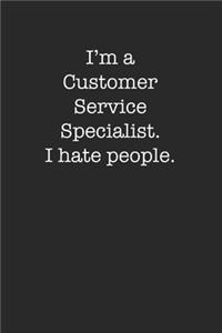 Customer Service Funny 120 Page Notebook Lined Journal Sarcastic Minimal Style