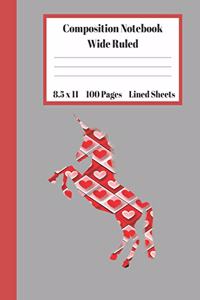 Composition Notebook Wide Ruled Lined Sheets