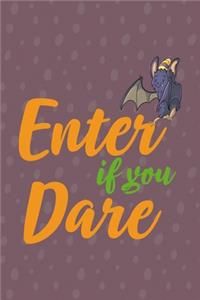 Enter If You Dare: Notebook Journal Composition Blank Lined Diary Notepad 120 Pages Paperback Purple Bubble Monster C