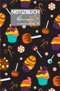Notizbuch A5 Muster Zeichnung Muffins Suesse Lolli