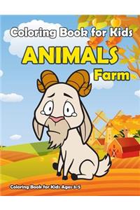 Coloring Book for Kids Animals Farm