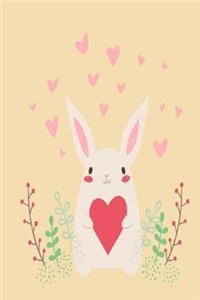 Cute Bunny Rabbit Lined Journal