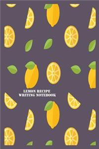 Lemon Recipe Writing Notebook