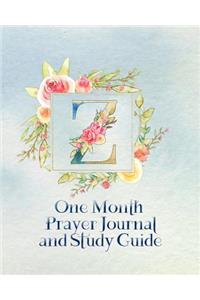 Z One Month Prayer Journal and Study Guide