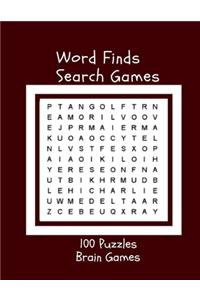 Word Finds Search Games 100 Puzzles Brain Games