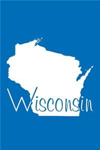 Wisconsin - Cobalt Blue Lined Notebook with Margins