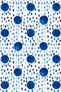 Journal Notebook Indigo Blue Ink Spots and Dots