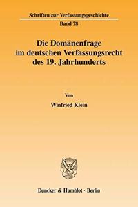 Die Domanenfrage Im Deutschen Verfassungsrecht Des 19. Jahrhunderts