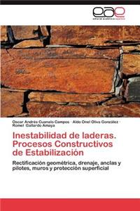 Inestabilidad de Laderas. Procesos Constructivos de Estabilizacion