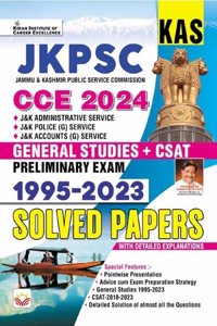 JKPSC CCE 2024 General Studies +CSAT Preliminary Exam 1995 to 2023 Solved Papers (English Medium) (5071)