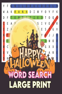 Happy Halloween Word Search Large Print
