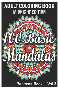 100 Basic Mandalas Midnight Edition
