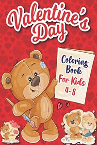 Valentine's Day Coloring Book for Kids 4-8