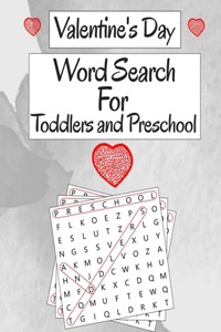 Valentine's Day Word Search for Toddlers and Preschool